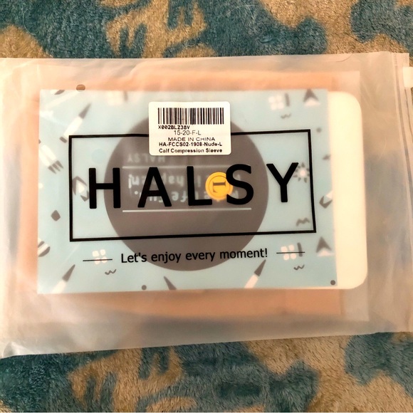 Halsy compression calf sleeves nude size large - Picture 1 of 4
